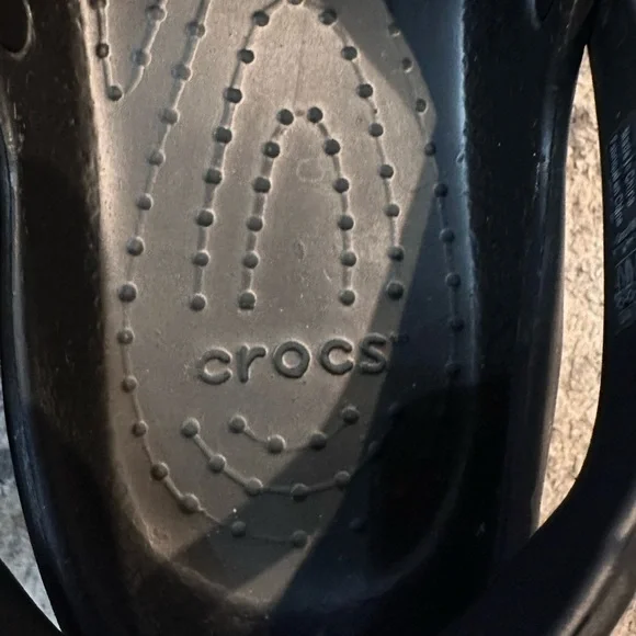 Crocs Women's Mercy Work Clog Black & Silver Floral Slip Resistant Size 11 - Picture 3 of 6